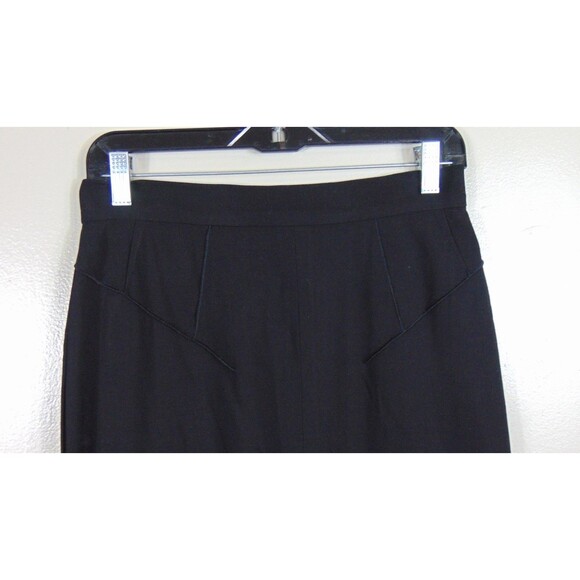Dolce & Gabbana Solid Black A-line Skirt Womens Size 44 Luxury Career Y2k Vtg 6 - Picture 2 of 7